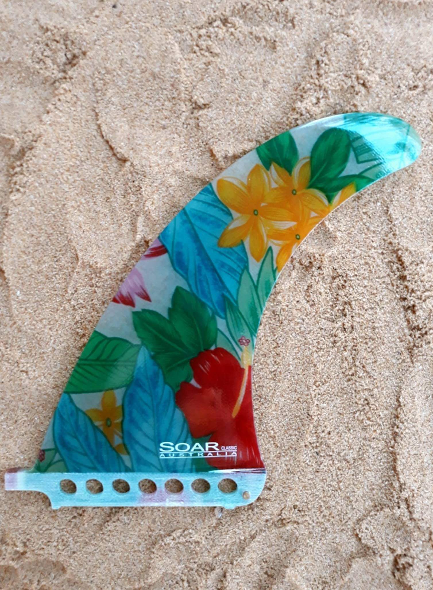 Z Sold – FIN – 9.0″ SOAR Floral Dolphin Fin